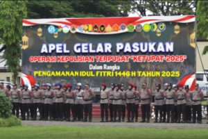 Wakapolda Sulsel Pimpin Pimpin Apel Gelar Pasukan Operasi Ketupat 2025