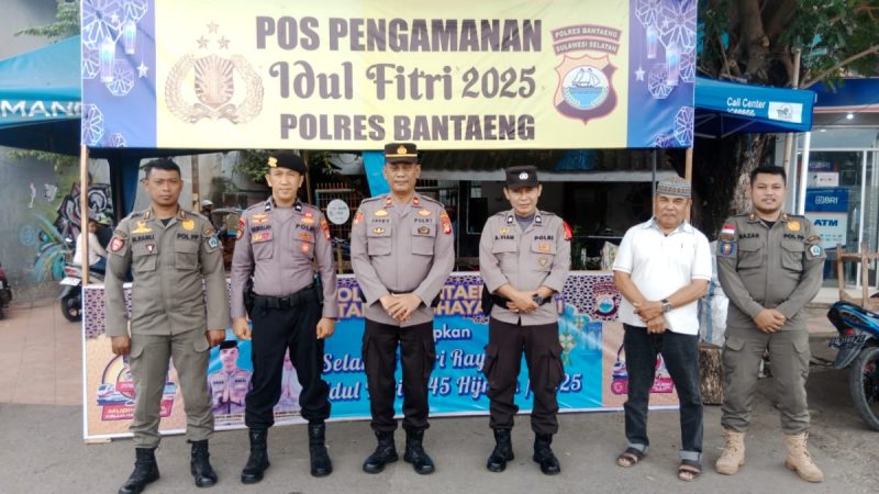 Personal Polres Bantaeng Telah Tempat Pos Pengamanan Operasi Ketupat Pallawa 2025