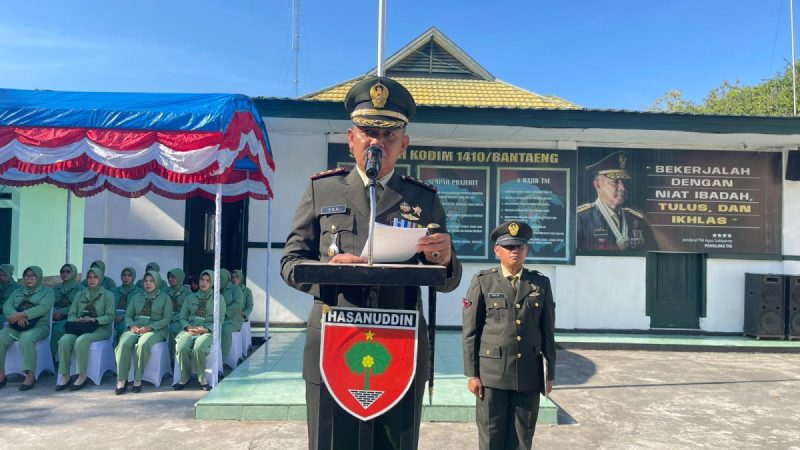 Dandim 1410/Bantaeng Pimpin Upacara Peringatan HUT Ke-80 TNI Tahun 2025